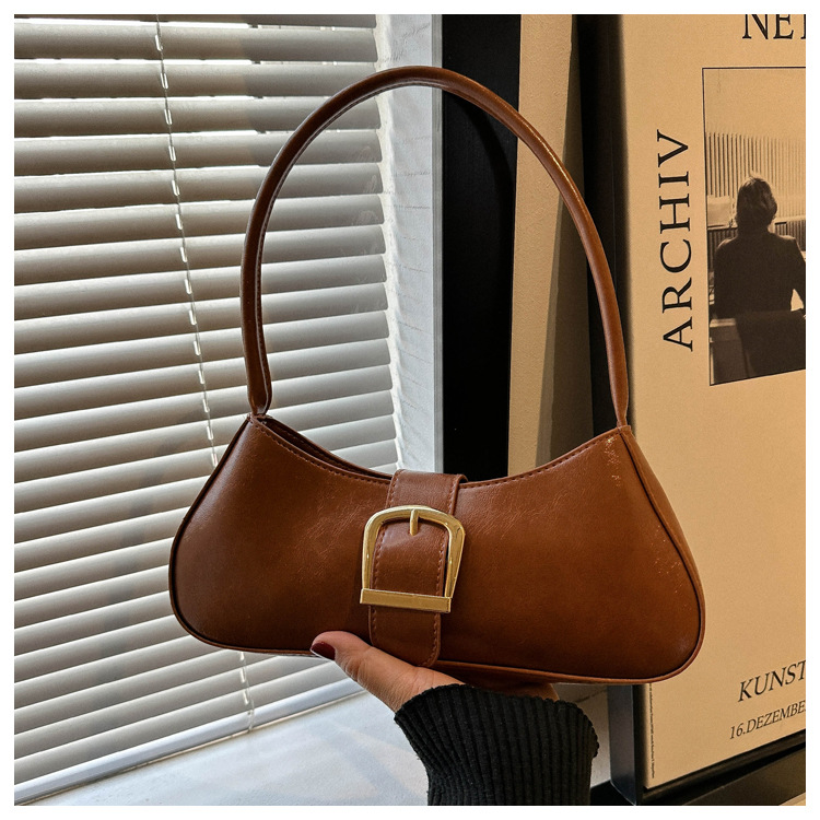2024 New Trendy Vintage Underarm Baguette Bag Premium Texture Niche Design Shoulder Crossbody Women's Bag