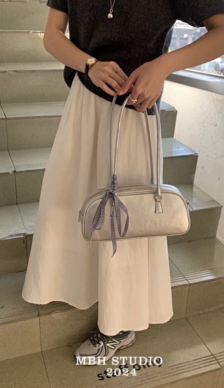 MBH Korean Style Baguette Large Capacity Versatile Shoulder Bag - Image 4